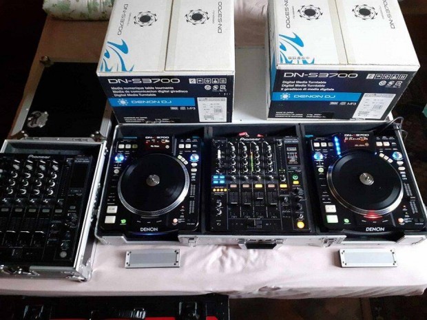 Pioneer Djm 800, 4db Denon DN-S3700 + rack. Cserlhetk is