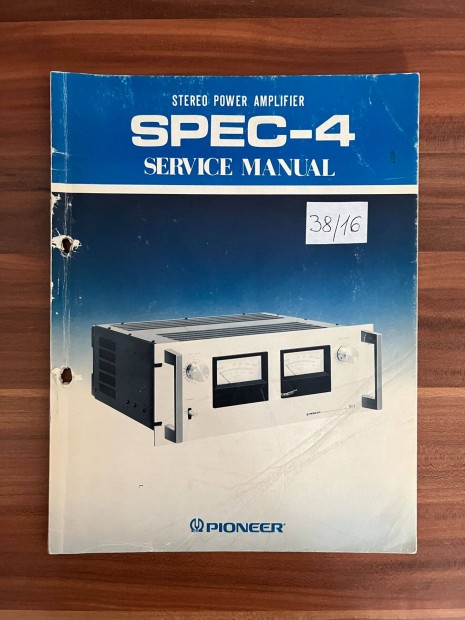 Pioneer SPEC 4 ( M 75 ) gyri eredeti szerviz knyv, utasts, lers