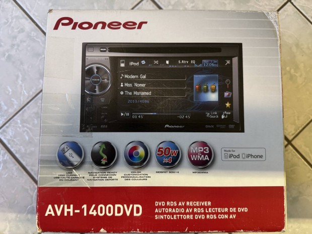 Pioneer avh-1400dvd gy�ri 2din r�di�t kiv�ltani