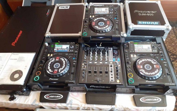 Pioneer szet Cdj 2000, Djm 750, laptoptarts rack. Cserlhet is