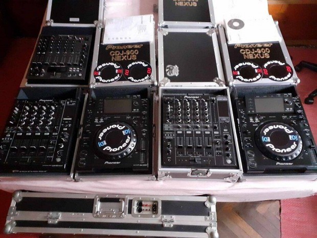 Pioneer szett Djm 800 Profi kever, Cdj + rack. Cserlhet is