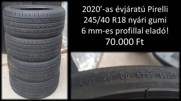 Pirelli 245/40 R18 nyri gumi