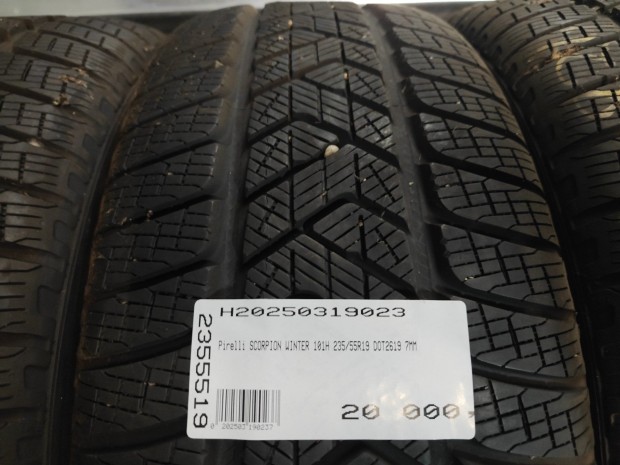 Pirelli SCORPION WINTER 101H 235/55R19 DOT2619 7MM HASZNÁLT TÉLIGUMI
