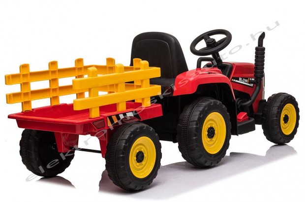 Piros Traktor 12V utnfutval egyszemlyes elektromos kisaut