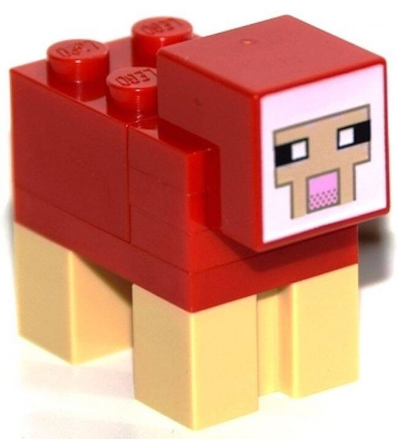 Piros brny Eredeti LEGO llatfigura - Minecraft 21153 - j