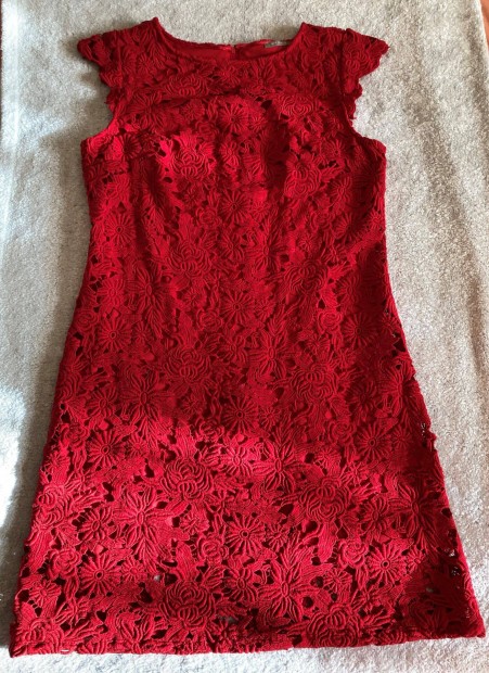 Piros csipke ruha 38-as Orsay