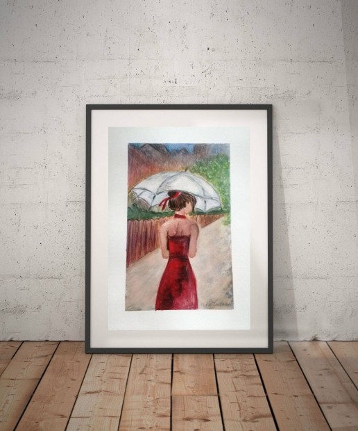 Piros ruh�s l�ny, erny�vel- amat�r alkot�t�l