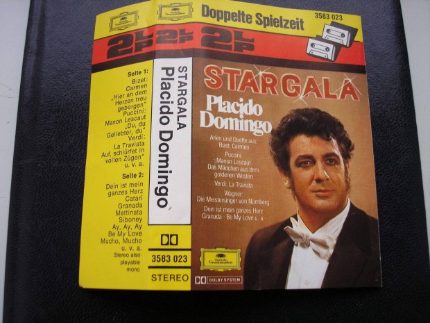 Placido Domingo-Stargala ,gyári műsoros kazetta ,1979 Polydor