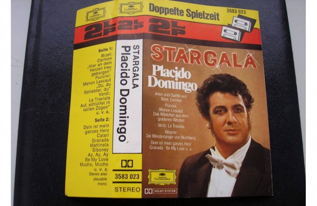 Placido Domingo-Stargala ,gyri msoros kazetta ,1979 Polydor