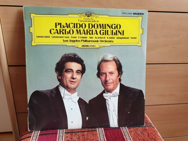 Placido Domingo & Carlo Maria Giulini hanglemez bakelit lemez Vinyl