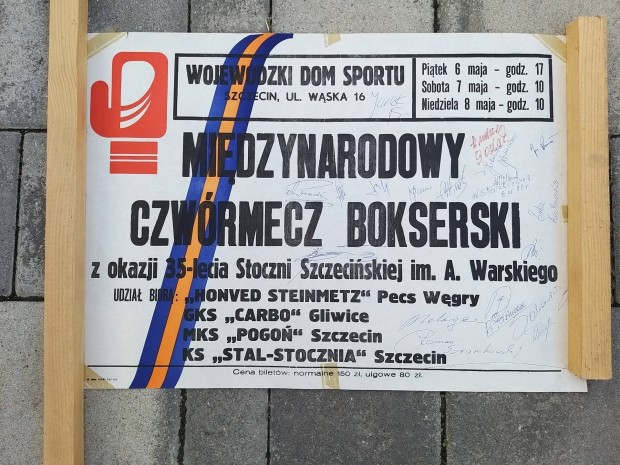 Plakt, miedzynarodowy czwormecz bokserski ,dediklt