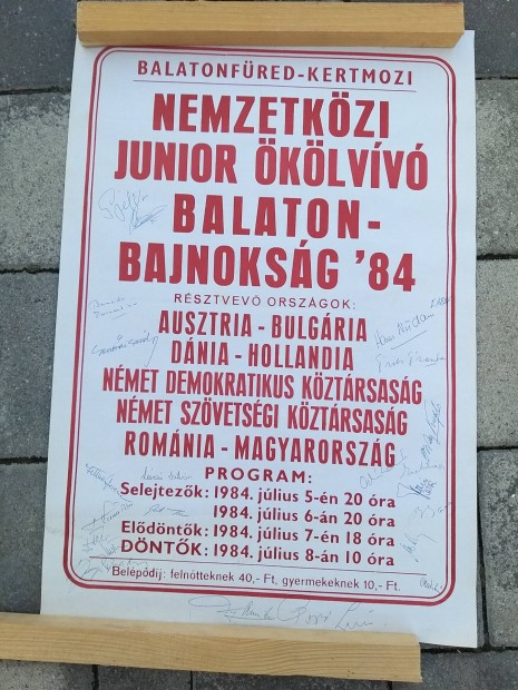 Plakt, nemuetkzi junior klvv balaton bajnoksg, 1984, dediklt