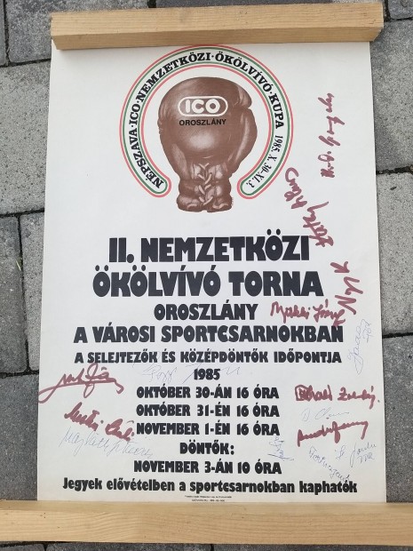 Plakt, npszava ico, nemzetkzi klvv torna 1985 dedikalt