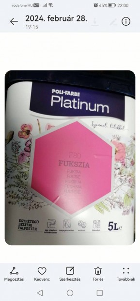 Platinum Fuxia falfestk