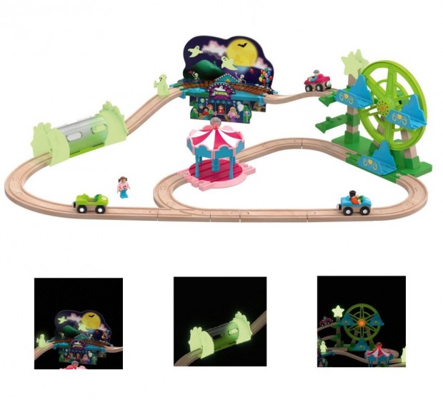 PlayTive Glow Amusement Train Set 32 rszes Vidmpark fa vonat szett