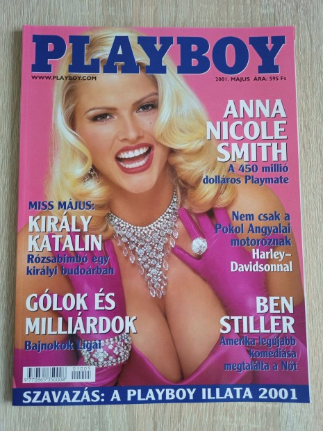 Playboy 2001 mjus Anna Nicole Smith gyjti, hibtlan darab