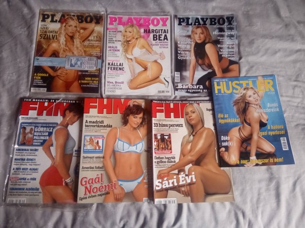 Playboy FHM Hustler -Magazinok 