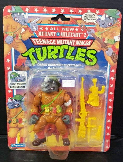 Playmates 1992 Tmnt Dimwit Doughboy Rocksteady