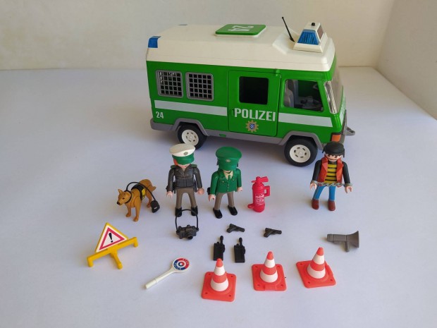 Playmobil 3160 rendrsgi rabszllt kocsi rabbal, rendrkkel, kutya