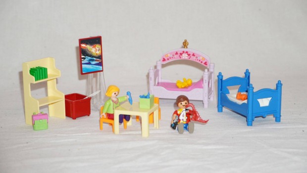 Playmobil 5306 - Dollhouse Playmobil Sznes gyerekszoba ( hasznlt )