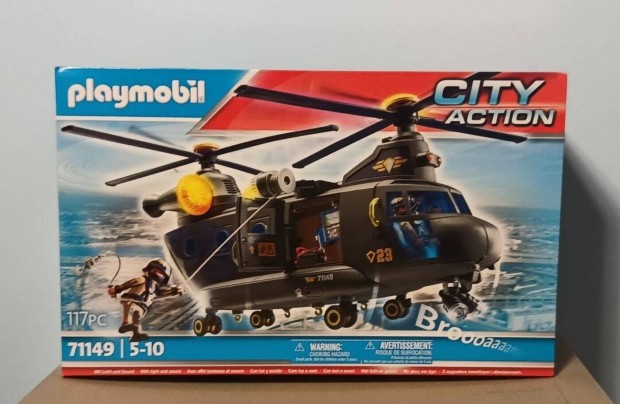 Playmobil City Action 71149 Kommand Helikopter j Bontatlan