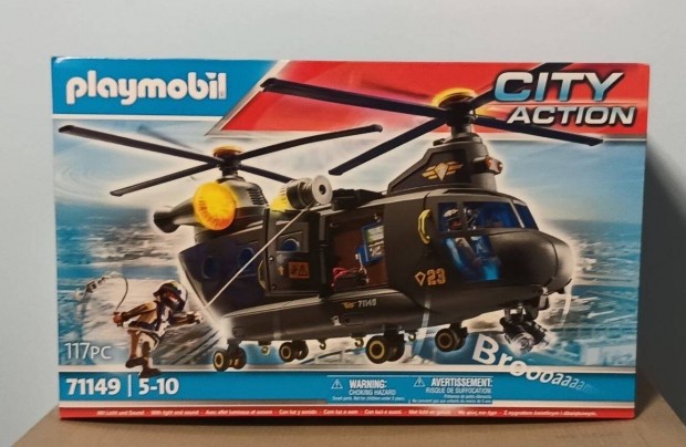 Playmobil City Action 71149 Kommand Helikopter j Bontatlan