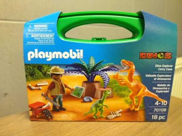 Playmobil Dino 70108 Hordozhat dinokutat szett velociraptorokkal j