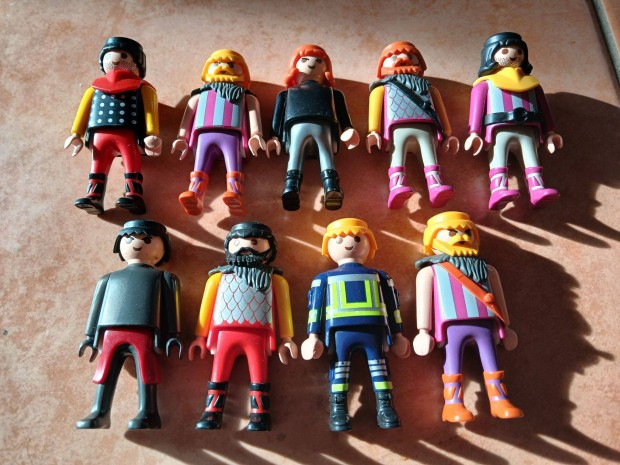 Playmobil Geobra ltztets figura 9 db egyben elad!