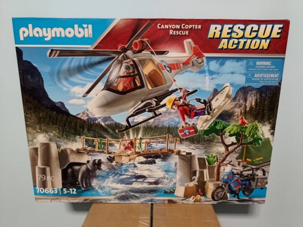Playmobil Rescue 70663 Helikopteres Mentakci A Kanyonban Bontatlan