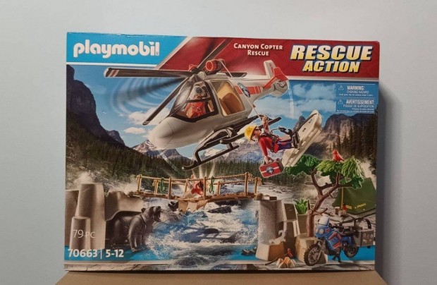 Playmobil Rescue 70663 Helikopteres Mentakci A Kanyonban Bontatlan