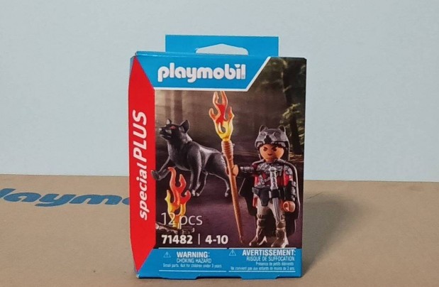 Playmobil Special Plus 71482 Harcos Farkassal j Bontatlan