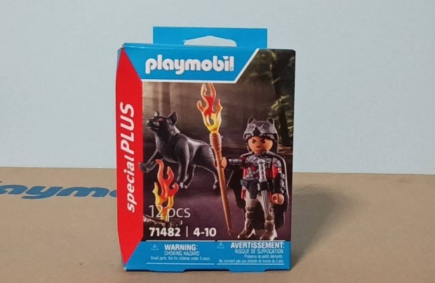 Playmobil Special Plus 71482 Harcos Farkassal j Bontatlan