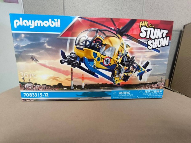 Playmobil Stunt Show 70733 Helikopter filmforgatshoz j, bontatlan