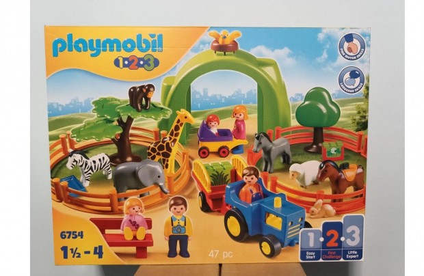 Playmobil (1.2.3.) 6754 Nagy llatparkom j Bontatlan