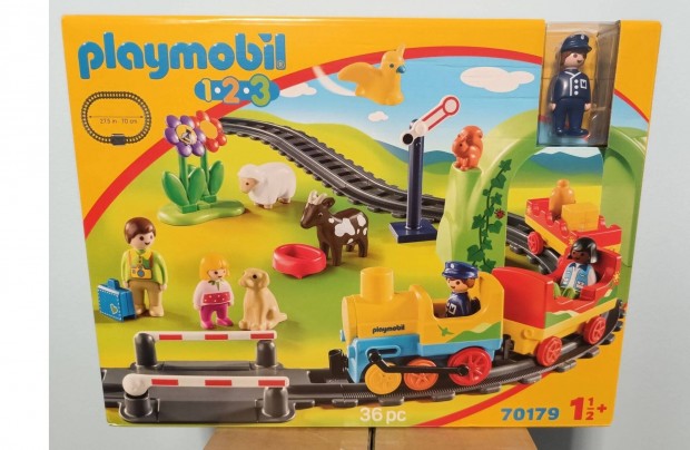 Playmobil (1.2.3.) 70179 Vonat Sorompval Szett j