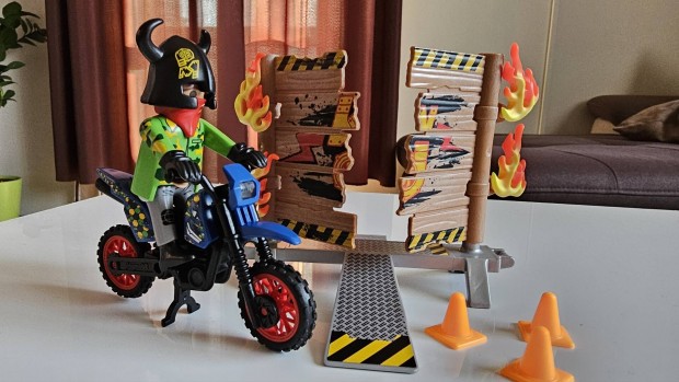 Playmobil kaszkadr show, crossmotor