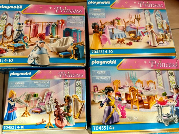 Playmobil princess szobk (tkez, zenesz a, hlszoba, ltz szoba)