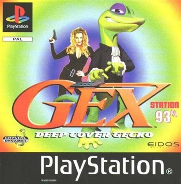 Playstation 1 jtk Gex 3D Deep Cover Gecko, Mint