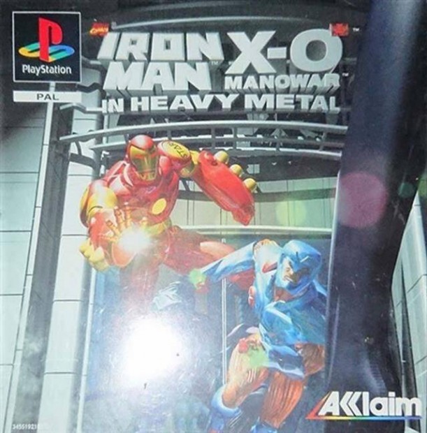 Playstation 1 jtk Iron Man X-O Manowar in Heavy Metal, Boxed