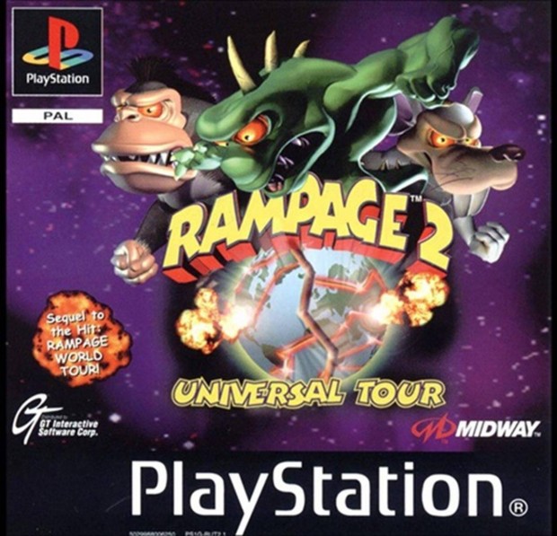 Playstation 1 jtk Rampage 2 Universal Tour, Boxed