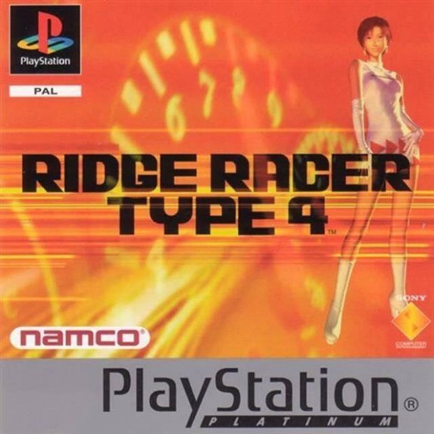 Playstation 1 jtk Ridge Racer Type 4, Platinum Ed., Boxed