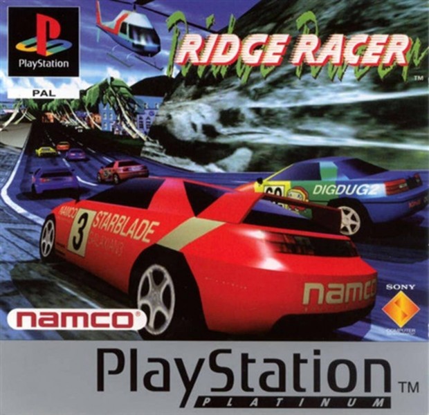 Playstation 1 jtk Ridge Racer, Platinum Ed., Mint