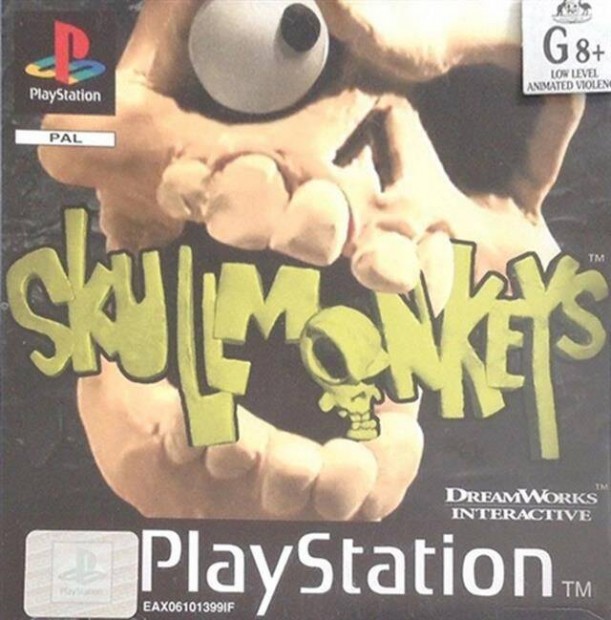 Playstation 1 jtk Skullmonkeys, Mint