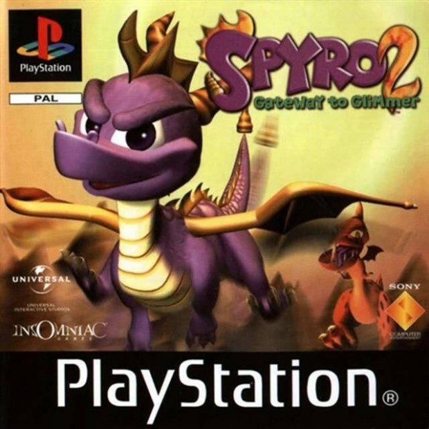 Playstation 1 jtk Spyro 2 Gateway to Glimmer, Mint