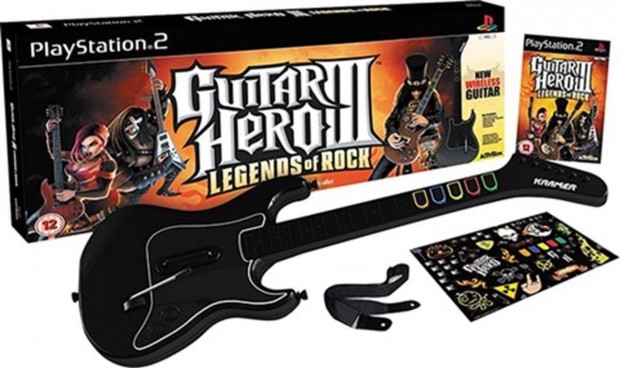 Playstation 2 jtk Guitar Hero 3 (With Guitar)