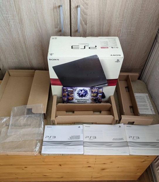 Playstation 3 Slim 120GB Cech-2004A doboz teljes belső tartalommal