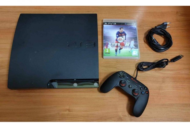 Playstation 3 Slim + 1 kontroller + Fifa 16 - szp llapot -