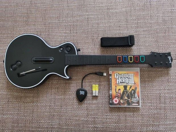 Playstation 3 / PC Guitar Hero Les Paul gitr + PS3 jtk