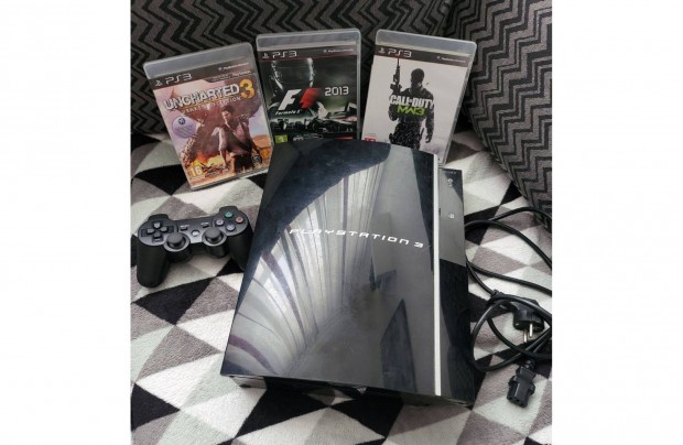 Playstation 3 fat (1 kar, 3 játék)