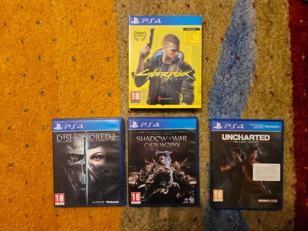 Playstation 4 PS4 j�t�kok (Cyberpunk, Dishonored 2, Uncharted stb.)